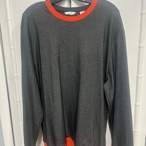 Calvin Klein Men's Gray and Red Shirt